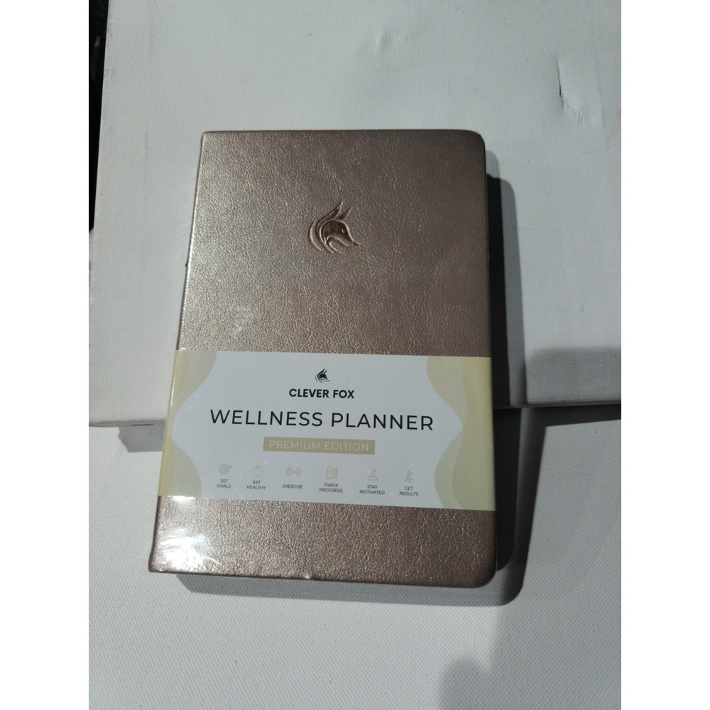Clever Fox Wellness Planner Premium Edition Gold Sealed New Track Calories Goals